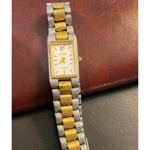 VTG Women's Two Tone 17mm Elgin Dress Watch, EC254-007 - Picture 2 of 3